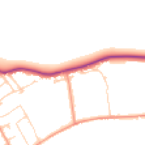 Daytime road noise heatmap for TW16 5AU