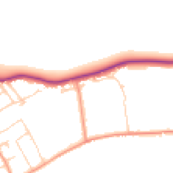 Daytime road noise heatmap for TW16 5PY