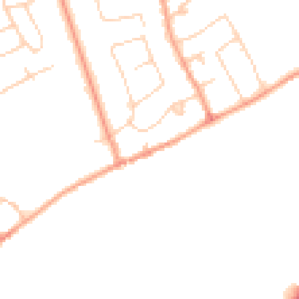 Daytime road noise heatmap for TW16 5QF