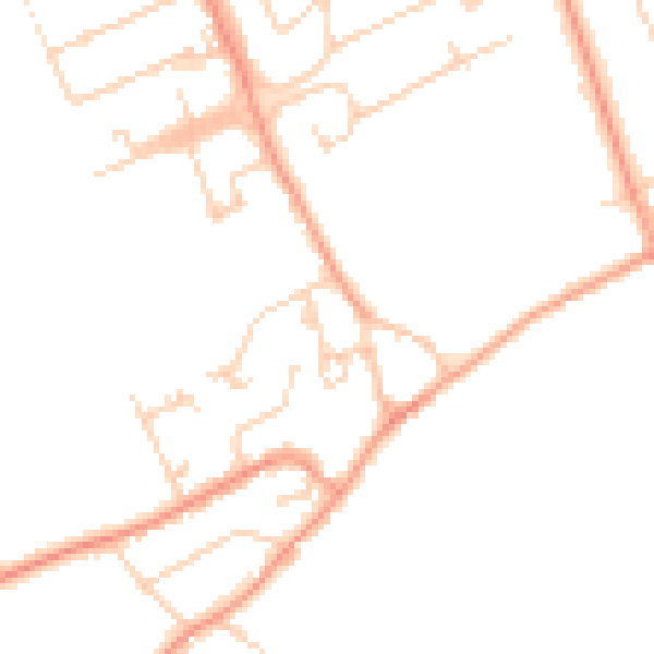 Daytime road noise heatmap for TW16 6EL