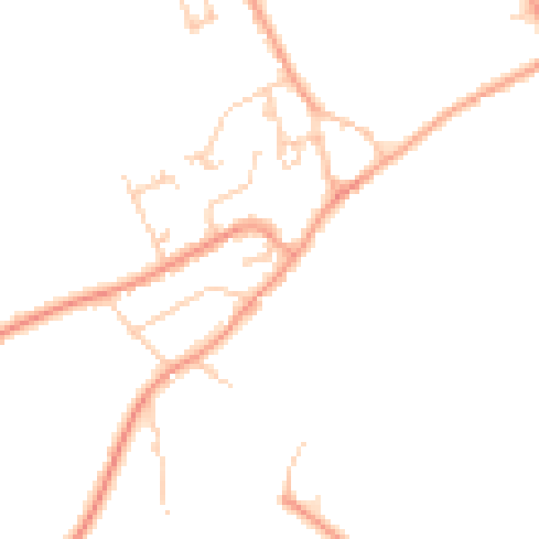 Daytime road noise heatmap for TW16 6EP