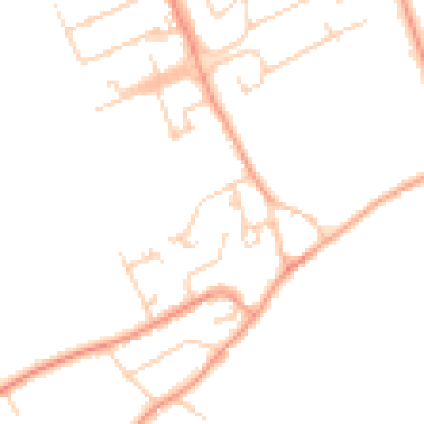 Daytime road noise heatmap for TW16 6NQ