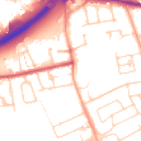 Daytime road noise heatmap for TW16 6QH