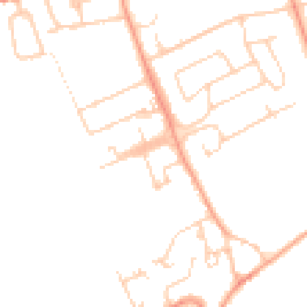 Daytime road noise heatmap for TW16 6QP