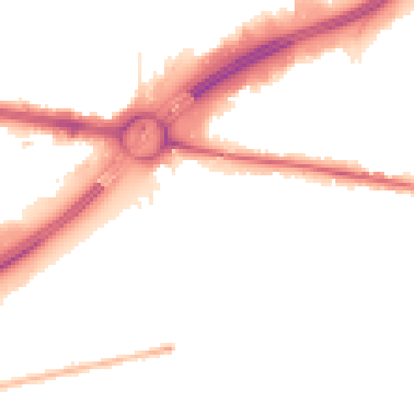Night-time road noise heatmap for TW16 6SQ