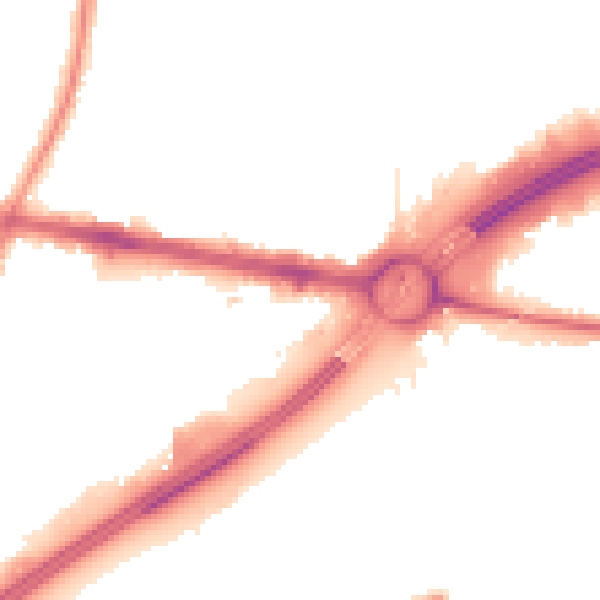 Night-time road noise heatmap for TW16 7BD