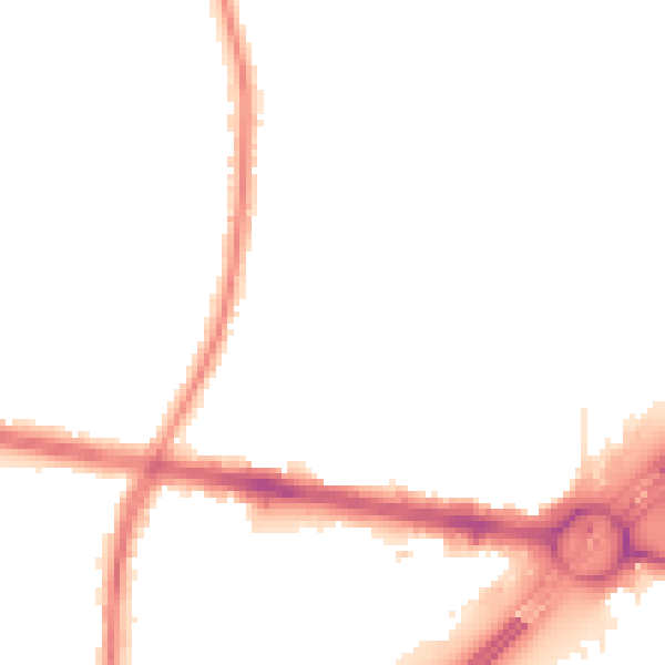 Night-time road noise heatmap for TW16 7TE