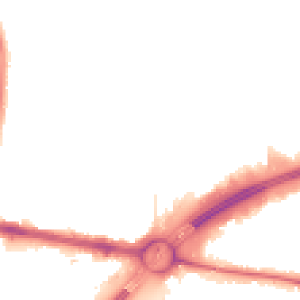 Night-time road noise heatmap for TW16 7TW