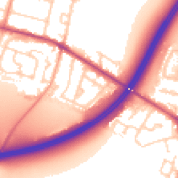 Daytime road noise heatmap for TW17 0AF