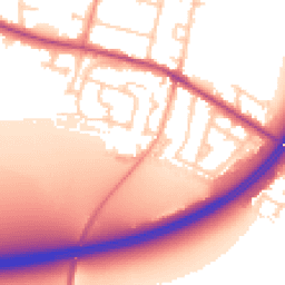 Daytime road noise heatmap for TW17 0AW