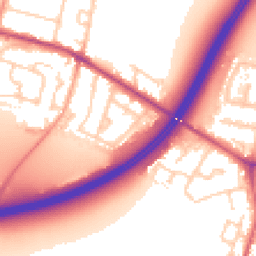 Daytime road noise heatmap for TW17 0BH