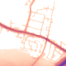 Daytime road noise heatmap for TW17 0DF