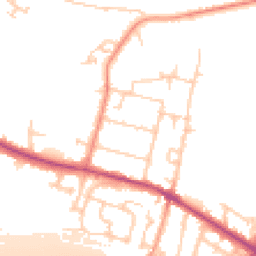 Daytime road noise heatmap for TW17 0DJ
