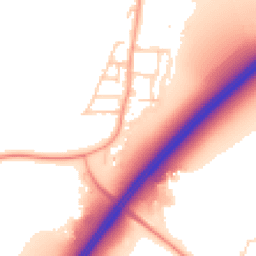 Daytime road noise heatmap for TW17 0RJ