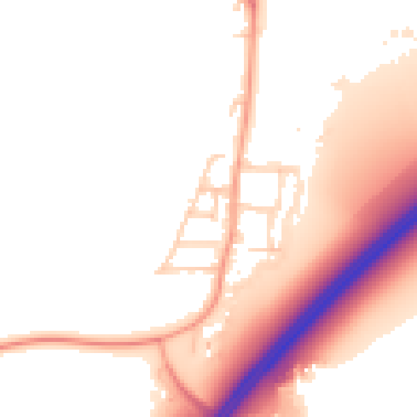 Daytime road noise heatmap for TW17 0RZ