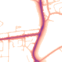 Daytime road noise heatmap for TW17 8EZ