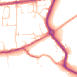 Daytime road noise heatmap for TW17 8JQ
