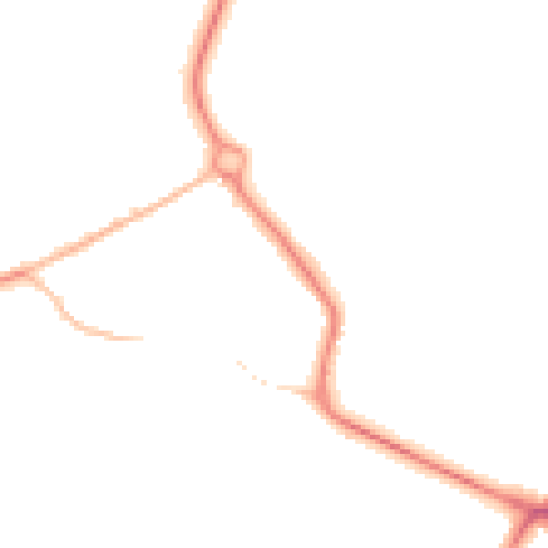 Night-time road noise heatmap for TW17 8NR