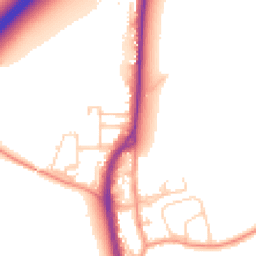 Daytime road noise heatmap for TW17 8QX