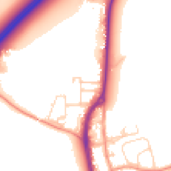 Daytime road noise heatmap for TW17 8SL