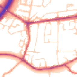 Daytime road noise heatmap for TW17 9DJ