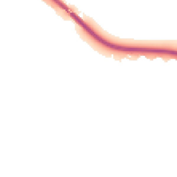Night-time road noise heatmap for TW18 1DD