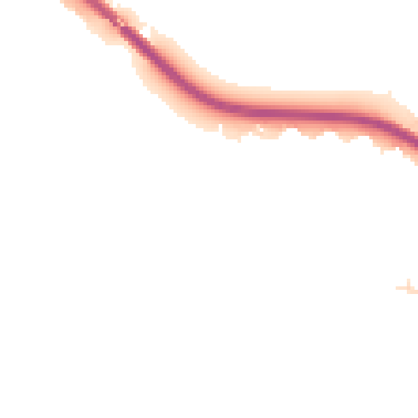 Night-time road noise heatmap for TW18 1DW