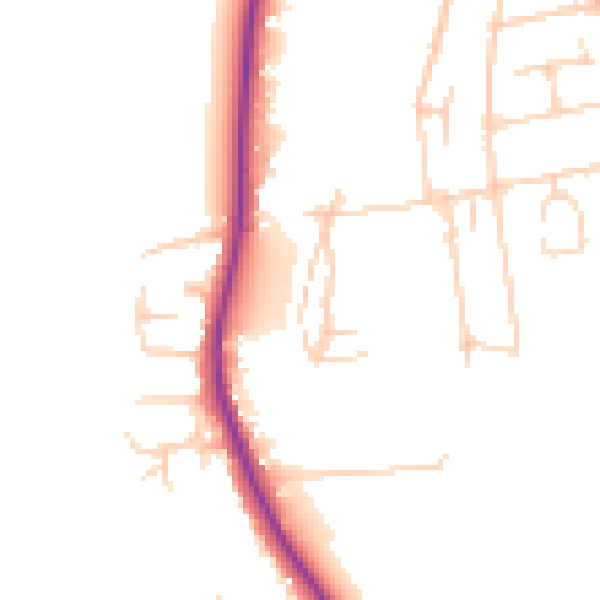 Daytime road noise heatmap for TW18 2HF