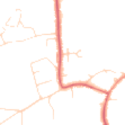 Daytime road noise heatmap for TW19 5DJ