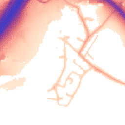 Daytime road noise heatmap for TW19 6BA