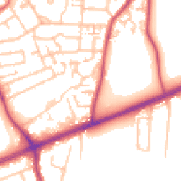 Daytime road noise heatmap for TW19 7BA