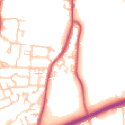 Daytime road noise heatmap for TW19 7BT