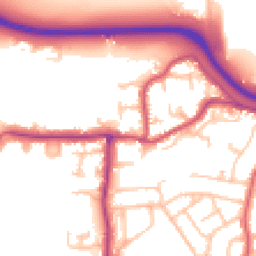 Daytime road noise heatmap for TW19 7JT
