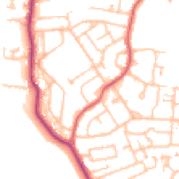 Daytime road noise heatmap for TW19 7QD
