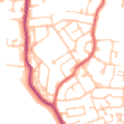 Daytime road noise heatmap for TW19 7QJ