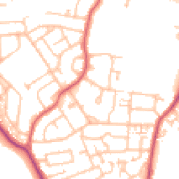 Daytime road noise heatmap for TW19 7SZ