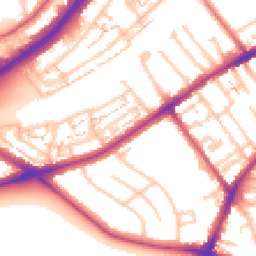 Daytime road noise heatmap for TW2 5AR