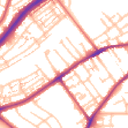 Daytime road noise heatmap for TW2 5DB
