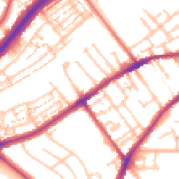 Daytime road noise heatmap for TW2 5DD