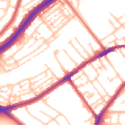 Daytime road noise heatmap for TW2 5DG