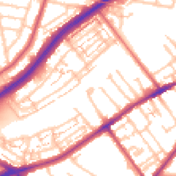 Daytime road noise heatmap for TW2 5DJ