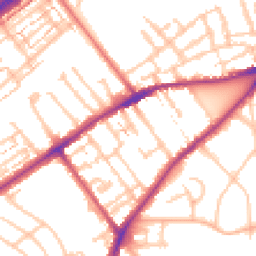 Daytime road noise heatmap for TW2 5EG