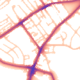 Daytime road noise heatmap for TW2 5EN