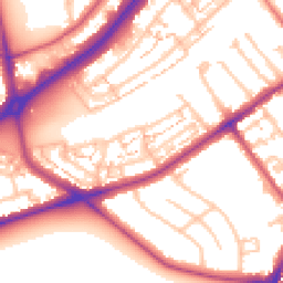 Daytime road noise heatmap for TW2 5HW
