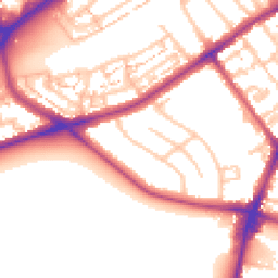 Daytime road noise heatmap for TW2 5LX