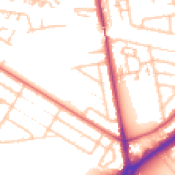 Daytime road noise heatmap for TW2 6EN