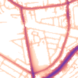 Daytime road noise heatmap for TW2 6HJ