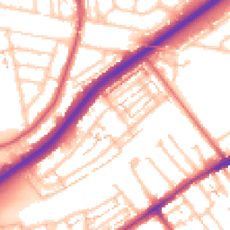 Daytime road noise heatmap for TW2 6NF