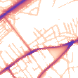 Daytime road noise heatmap for TW2 6PB