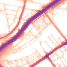 Daytime road noise heatmap for TW2 6PR